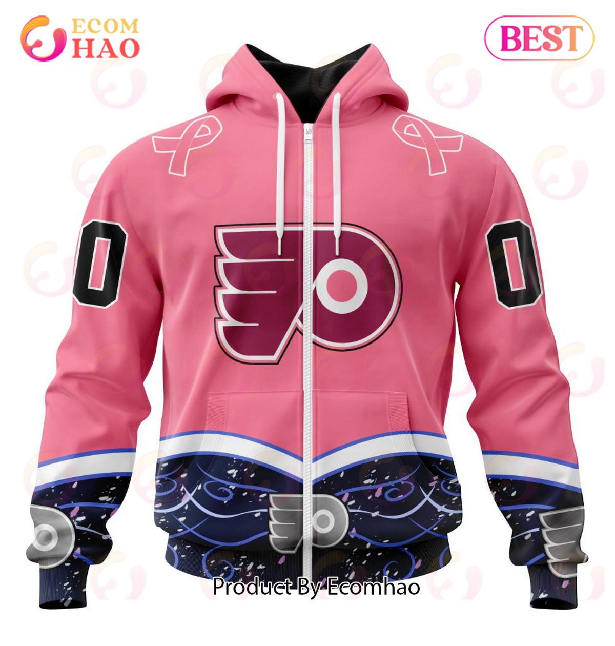 NHL Philadelphia Flyers Specialized Unisex For Hockey Fights Cancer 3D Hoodie