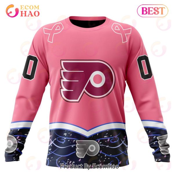 NHL Philadelphia Flyers Specialized Unisex For Hockey Fights Cancer 3D Hoodie