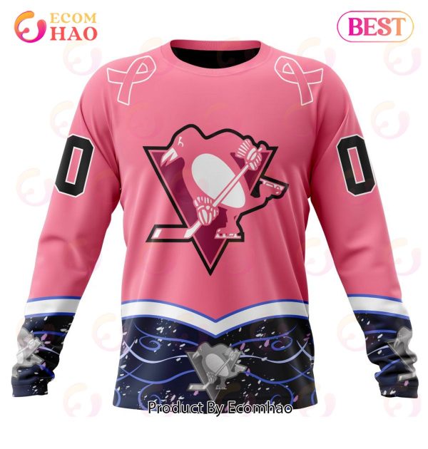 NHL Pittsburgh Penguins Specialized Unisex For Hockey Fights Cancer 3D Hoodie