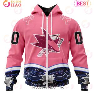 NHL San Jose Sharks Specialized Unisex For Hockey Fights Cancer 3D Hoodie