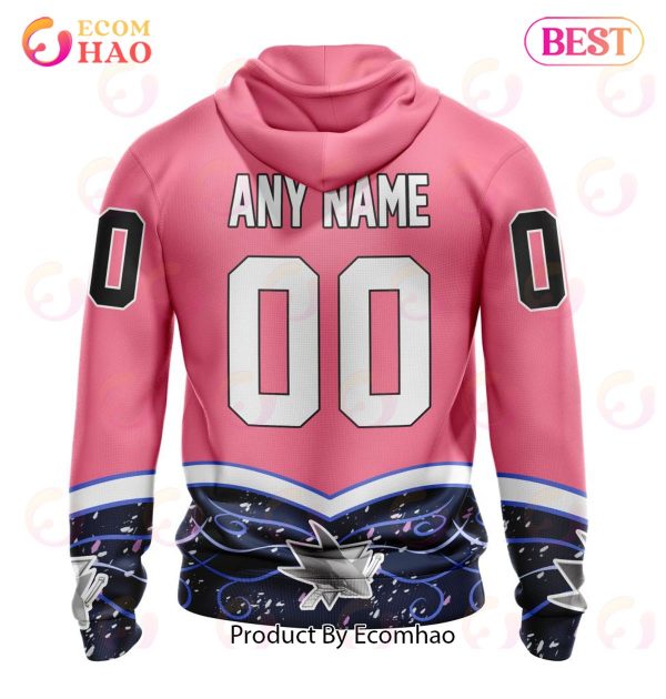NHL San Jose Sharks Specialized Unisex For Hockey Fights Cancer 3D Hoodie