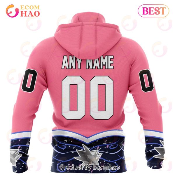 NHL San Jose Sharks Specialized Unisex For Hockey Fights Cancer 3D Hoodie