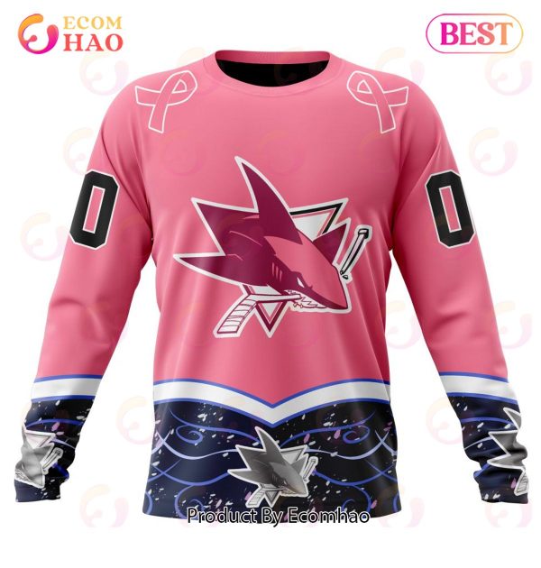 NHL San Jose Sharks Specialized Unisex For Hockey Fights Cancer 3D Hoodie