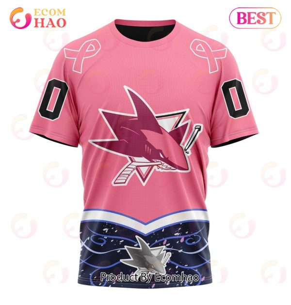 NHL San Jose Sharks Specialized Unisex For Hockey Fights Cancer 3D Hoodie