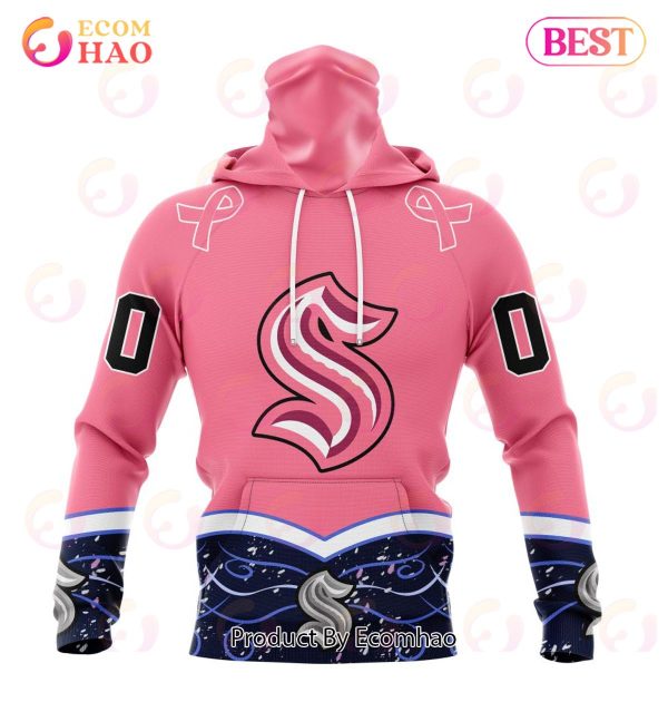 NHL Seattle Kraken Specialized Unisex For Hockey Fights Cancer 3D Hoodie