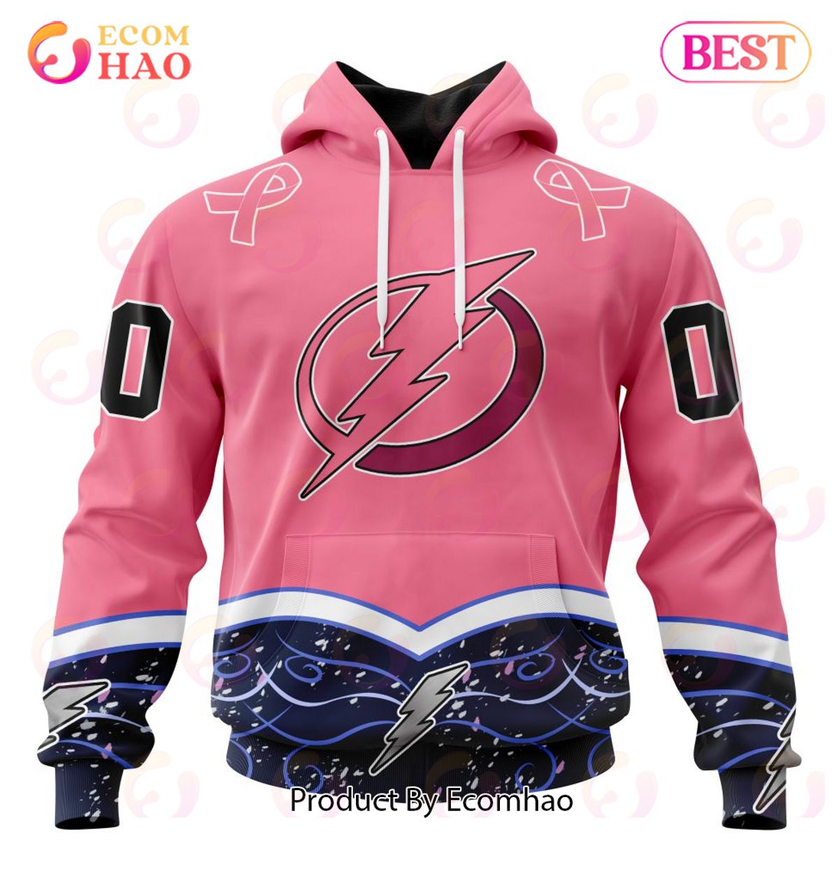 NHL Tampa Bay Lightning Specialized Unisex For Hockey Fights Cancer 3D Hoodie