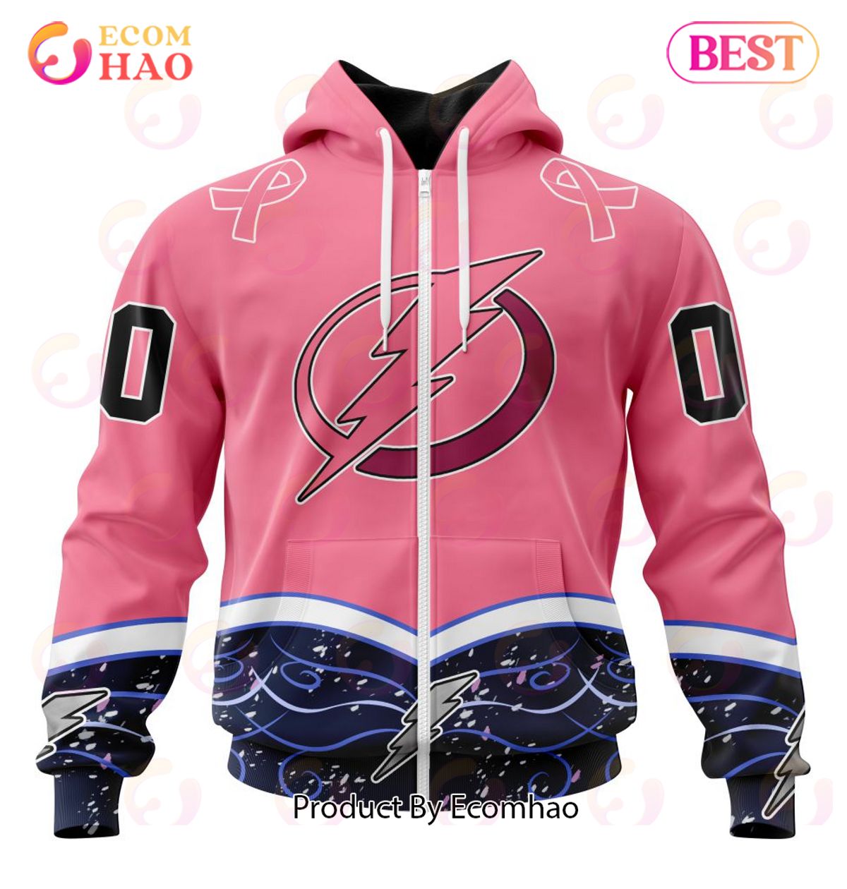 NHL Tampa Bay Lightning Specialized Unisex For Hockey Fights Cancer 3D Hoodie