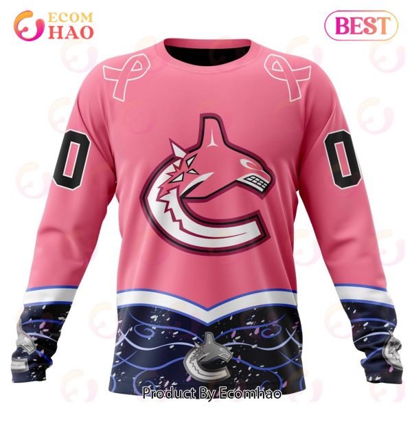 NHL Vancouver Canucks Specialized Unisex For Hockey Fights Cancer 3D Hoodie