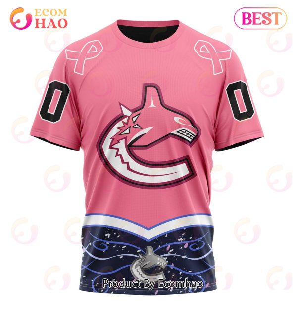 NHL Vancouver Canucks Specialized Unisex For Hockey Fights Cancer 3D Hoodie