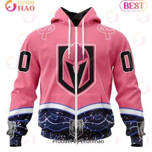 NHL Vegas Golden Knights Specialized Unisex For Hockey Fights Cancer 3D Hoodie
