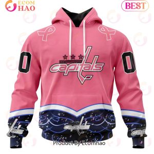 NHL Washington Capitals Specialized Unisex For Hockey Fights Cancer 3D Hoodie