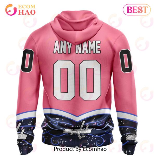 NHL Washington Capitals Specialized Unisex For Hockey Fights Cancer 3D Hoodie