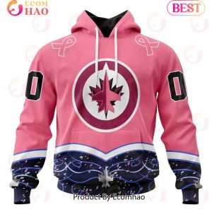 NHL Winnipeg Jets Specialized Unisex For Hockey Fights Cancer 3D Hoodie