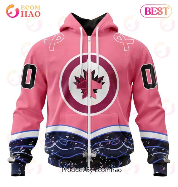 Hockey Fights Cancer Winnipeg Jets Purple 255J Adidas NHL Authentic Pro  Jersey