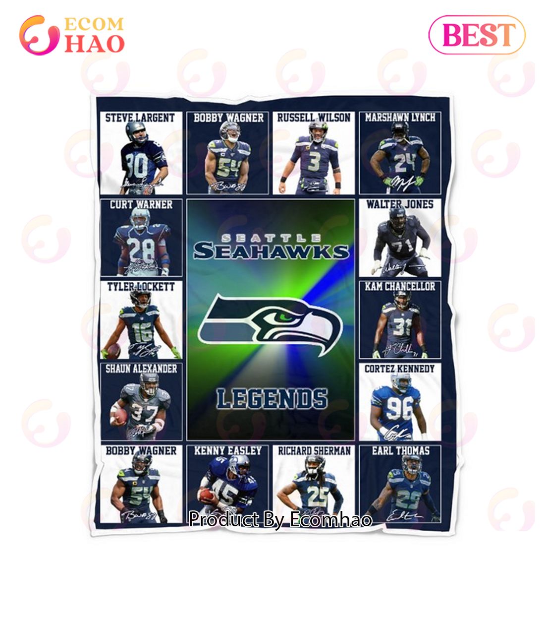 NFL New York Giants Legends Quilt, Fleece Blanket, Sherpa Fleece Blanket