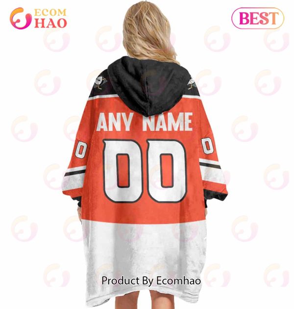 NHL Anaheim Ducks Personalized Oodie Blanket Hoodie Snuggie Hoodies For All Family