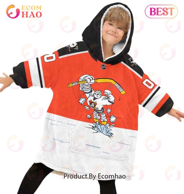NHL Anaheim Ducks Personalized Oodie Blanket Hoodie Snuggie Hoodies For All Family