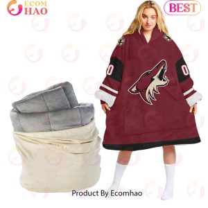 NHL Arizona Coyotes Personalized Oodie Blanket Hoodie Snuggie Hoodies For All Family