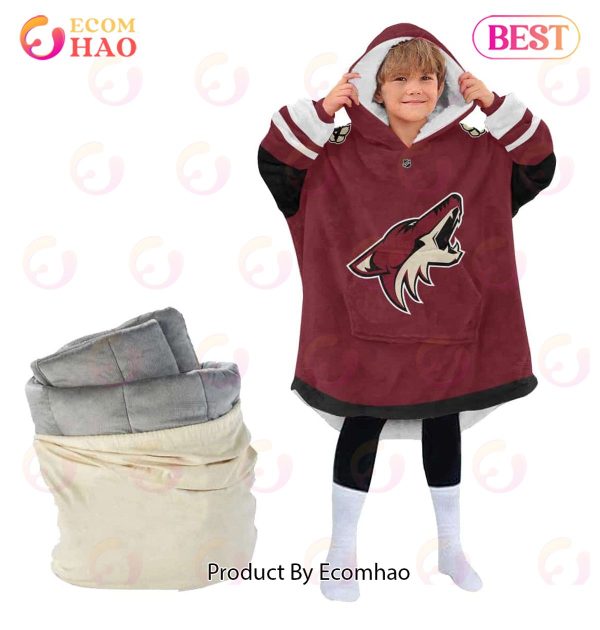 NHL Arizona Coyotes Personalized Oodie Blanket Hoodie Snuggie Hoodies For All Family