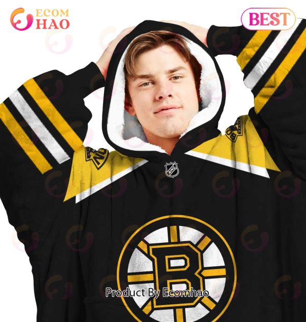 NHL Boston Bruins Personalized Oodie Blanket Hoodie Snuggie Hoodies For All Family