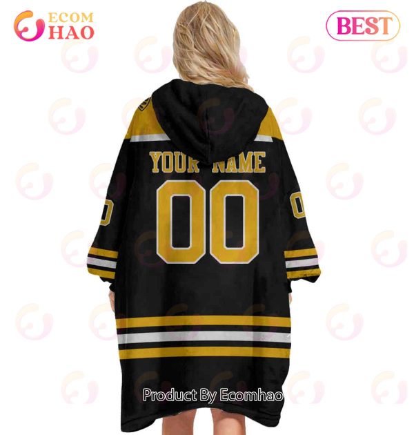 NHL Boston Bruins Personalized Oodie Blanket Hoodie Snuggie Hoodies For All Family