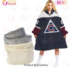 NHL Colorado Avalanche Personalized Oodie Blanket Hoodie Snuggie Hoodies For All Family