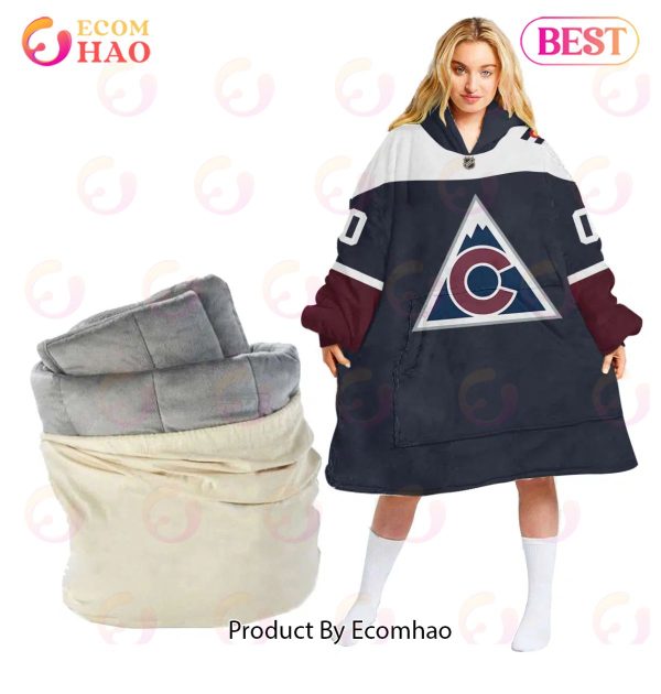 NHL Colorado Avalanche Personalized Oodie Blanket Hoodie Snuggie Hoodies For All Family