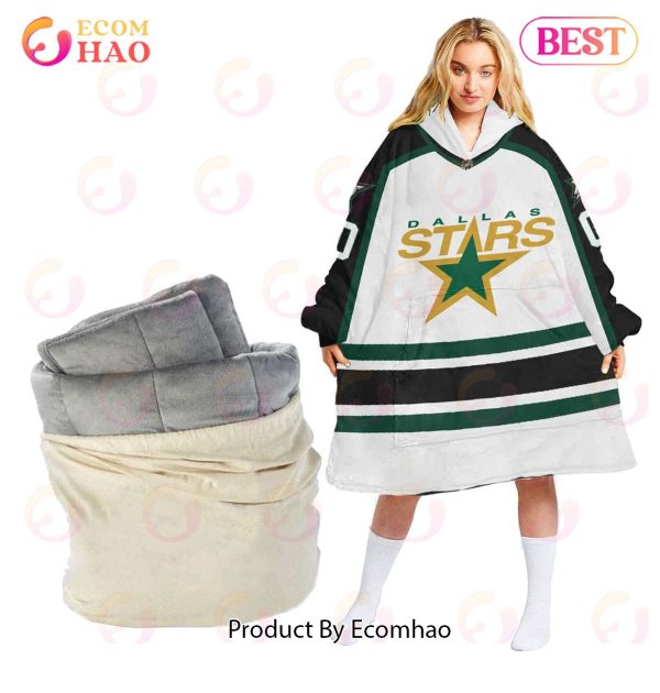 NHL Dallas Stars Personalized Oodie Blanket Hoodie Snuggie Hoodies For All Family