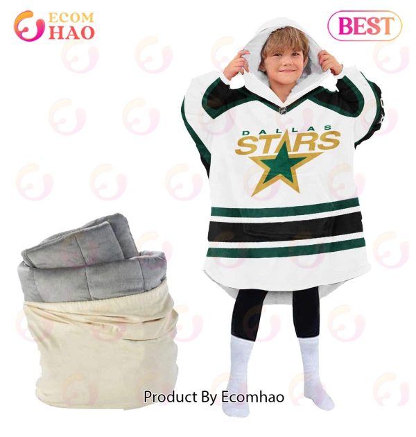 NHL Dallas Stars Personalized Oodie Blanket Hoodie Snuggie Hoodies For All Family