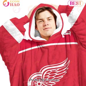 NHL Detroit Red Wings Personalized Oodie Blanket Hoodie Snuggie Hoodies For All Family