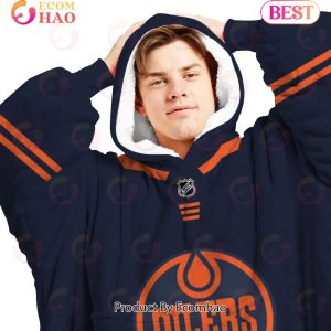 NHL Edmonton Oilers Personalized Oodie Blanket Hoodie Snuggie Hoodies For All Family