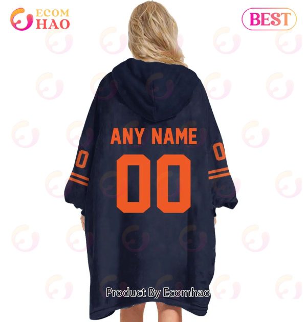 NHL Edmonton Oilers Personalized Oodie Blanket Hoodie Snuggie Hoodies For All Family
