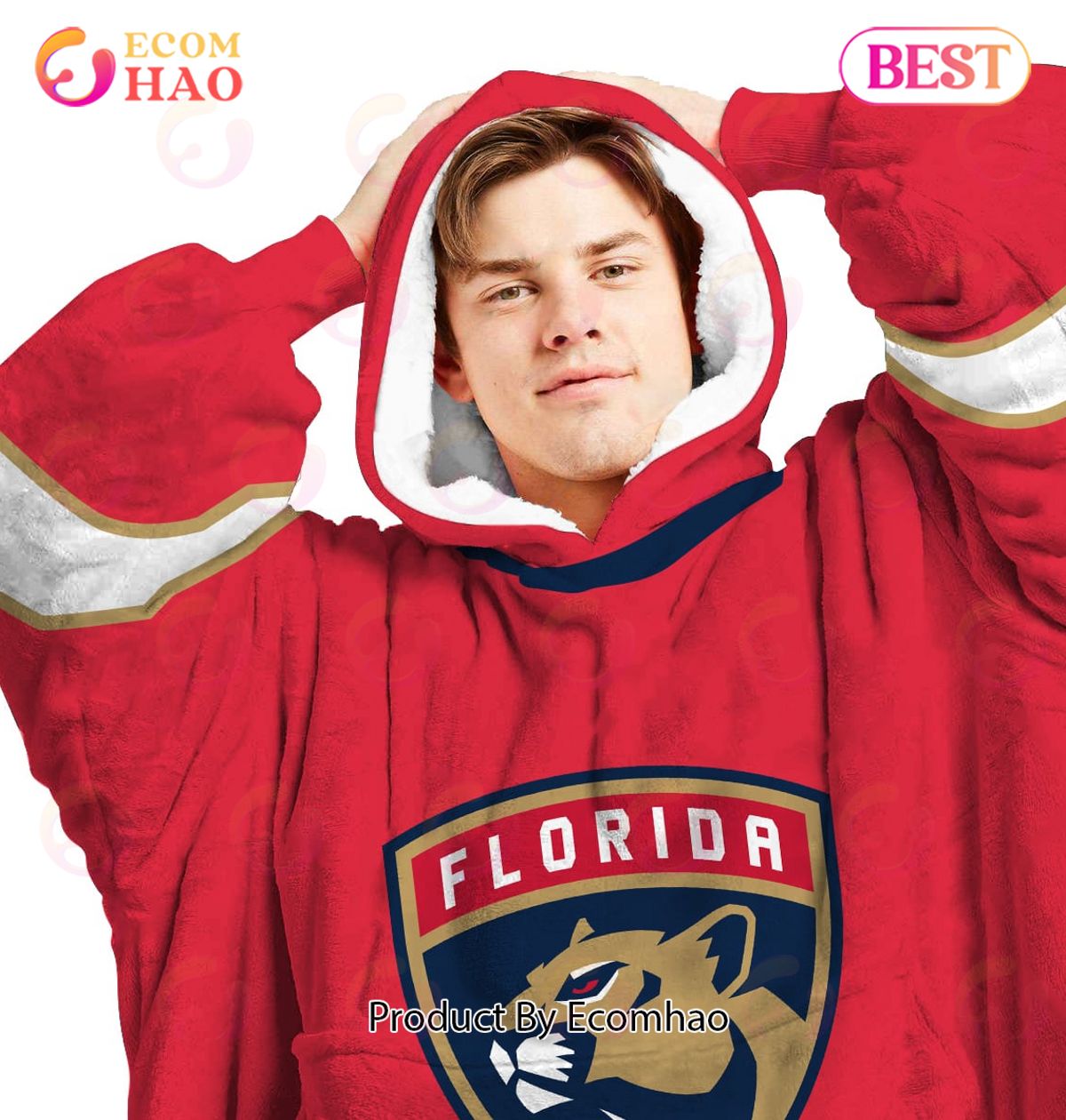 NHL Florida Panthers Personalized Oodie Blanket Hoodie Snuggie Hoodies For All Family