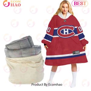 NHL Montreal Canadiens Personalized Oodie Blanket Hoodie Snuggie Hoodies For All Family