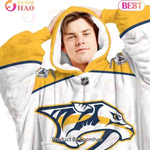 NHL Nashville Predators Personalized Oodie Blanket Hoodie Snuggie Hoodies For All Family
