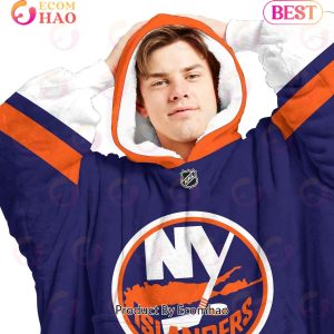 NHL New York Islanders Personalized Oodie Blanket Hoodie Snuggie Hoodies For All Family