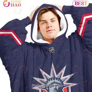 NHL New York Rangers Personalized Oodie Blanket Hoodie Snuggie Hoodies For All Family
