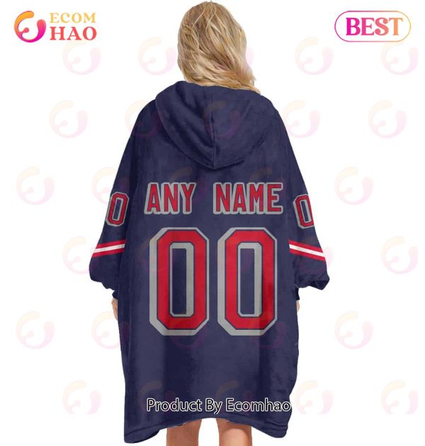 NHL New York Rangers Personalized Oodie Blanket Hoodie Snuggie Hoodies For All Family