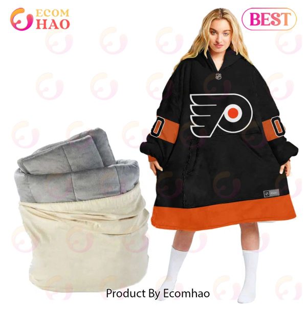 NHL Philadelphia Flyers Personalized Oodie Blanket Hoodie Snuggie Hoodies For All Family