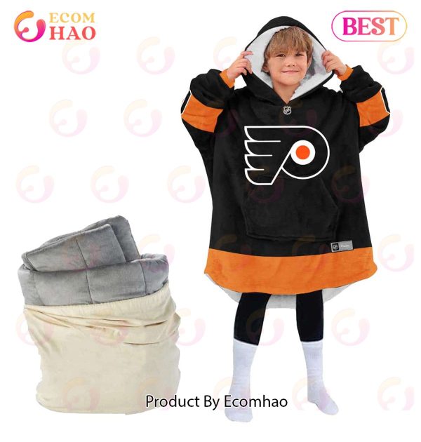 NHL Philadelphia Flyers Personalized Oodie Blanket Hoodie Snuggie Hoodies For All Family