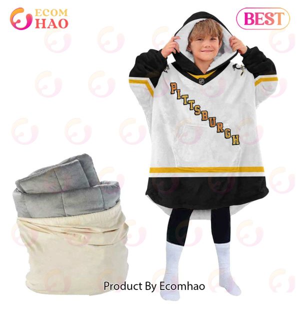 NHL Pittsburgh Penguins Personalized Oodie Blanket Hoodie Snuggie Hoodies For All Family