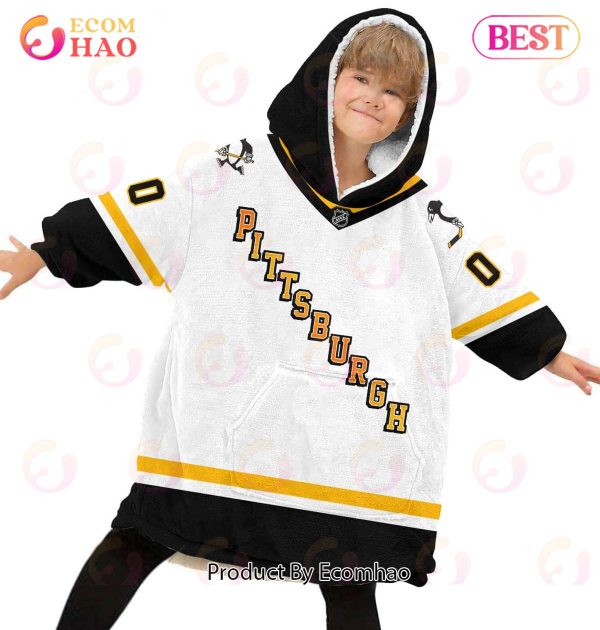 NHL Pittsburgh Penguins Personalized Oodie Blanket Hoodie Snuggie Hoodies For All Family