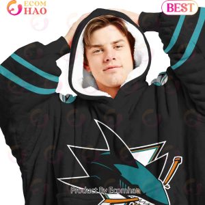 NHL San Jose Sharks Personalized Oodie Blanket Hoodie Snuggie Hoodies For All Family