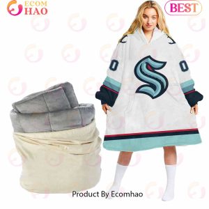 NHL Seattle Kraken Personalized Oodie Blanket Hoodie Snuggie Hoodies For All Family
