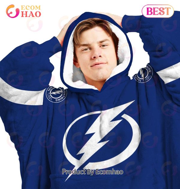 NHL Tampa bay lightning Personalized Oodie Blanket Hoodie Snuggie Hoodies For All Family