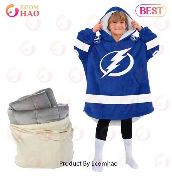 NHL Tampa bay lightning Personalized Oodie Blanket Hoodie Snuggie Hoodies For All Family