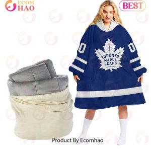 NHL Toronto Maple Leafs Personalized Oodie Blanket Hoodie Snuggie Hoodies For All Family