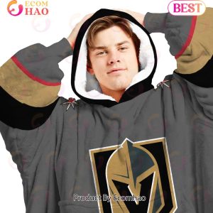 NHL Vegas golden knights Personalized Oodie Blanket Hoodie Snuggie Hoodies For All Family