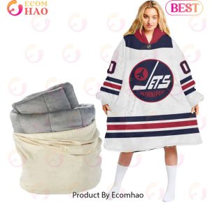 NHL Winnipeg Jets Personalized Oodie Blanket Hoodie Snuggie Hoodies For All Family
