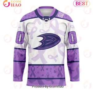 NHL Anaheim Ducks Special Lavender Fight Cancer Hockey Jersey
